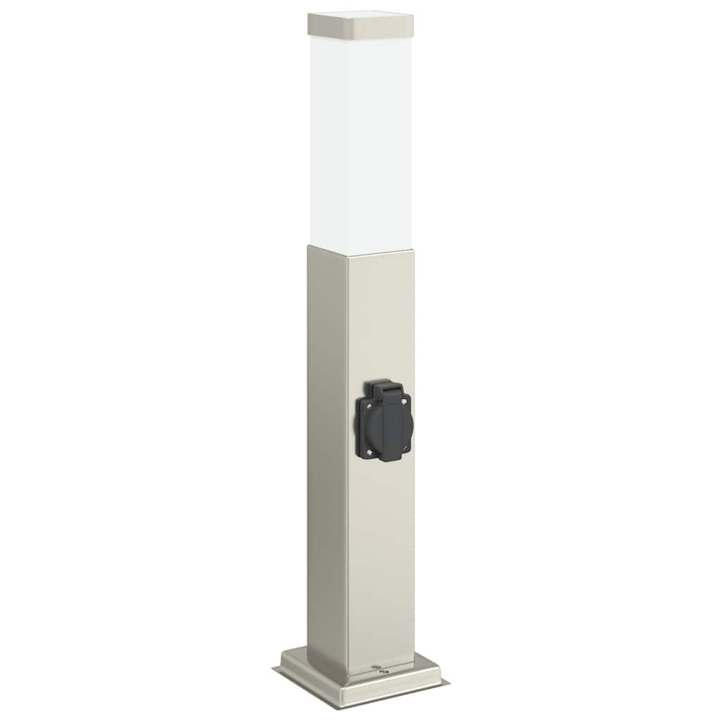 pullertlamper med stikkontakt 3 stk. 50 cm rustfrit stål IP44