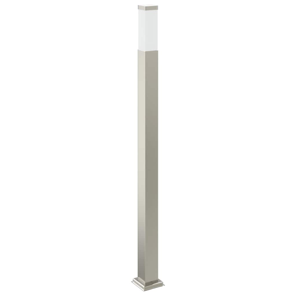 pullertlampe med stikkontakt 110 cm rustfrit stål IP44