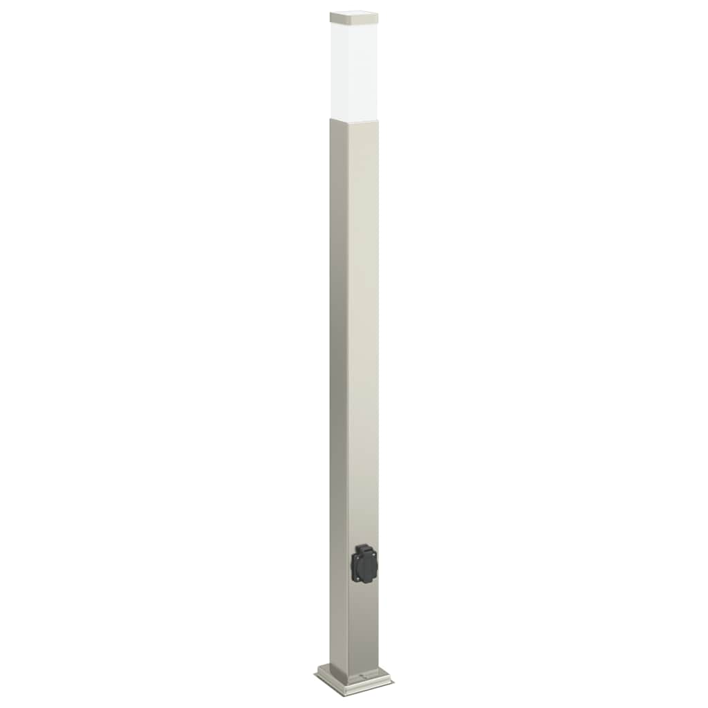 pullertlamper med stikkontakt 3 stk. 110 cm rustfrit stål IP44