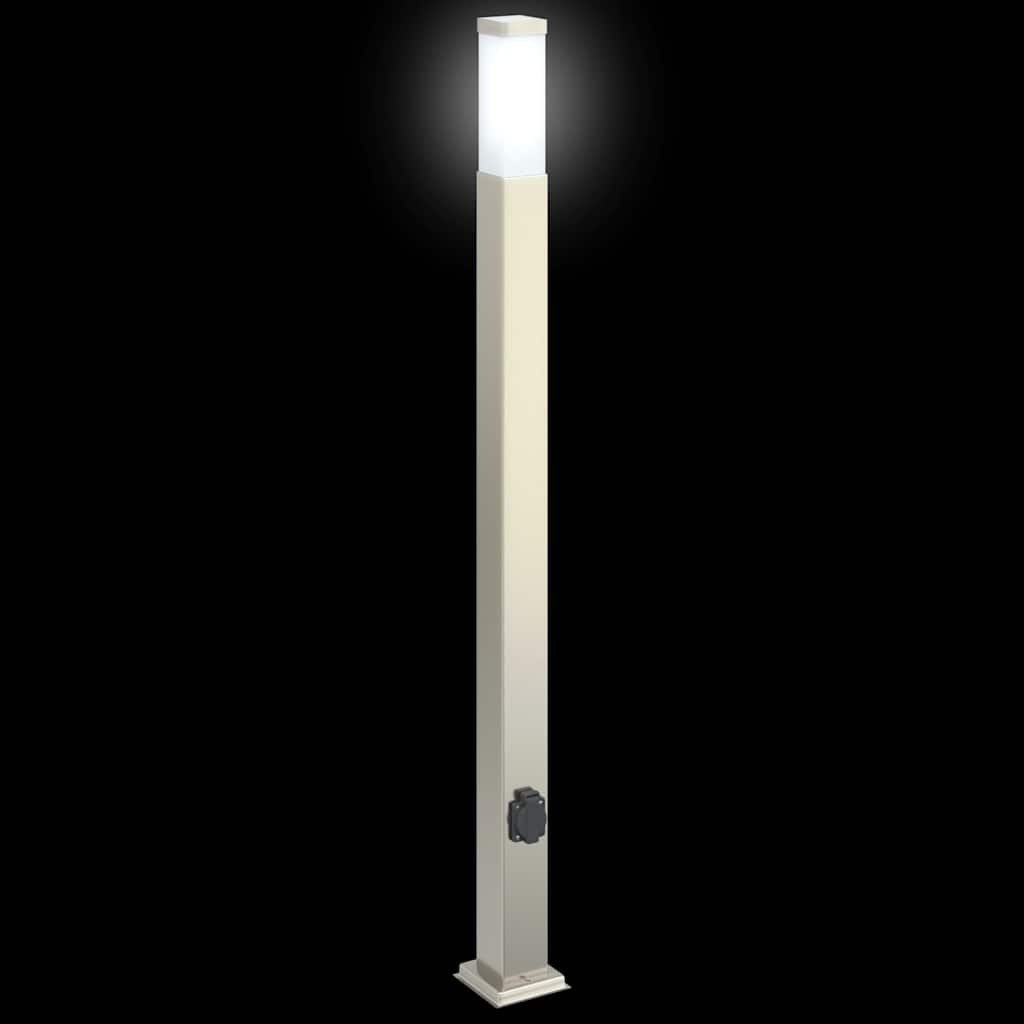 pullertlamper med stikkontakt 3 stk. 110 cm rustfrit stål IP44
