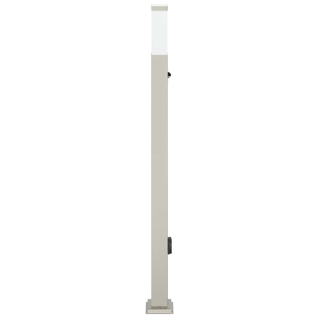 pullertlampe med sensor og stikkontakt 110 cm rustfrit stål IP44