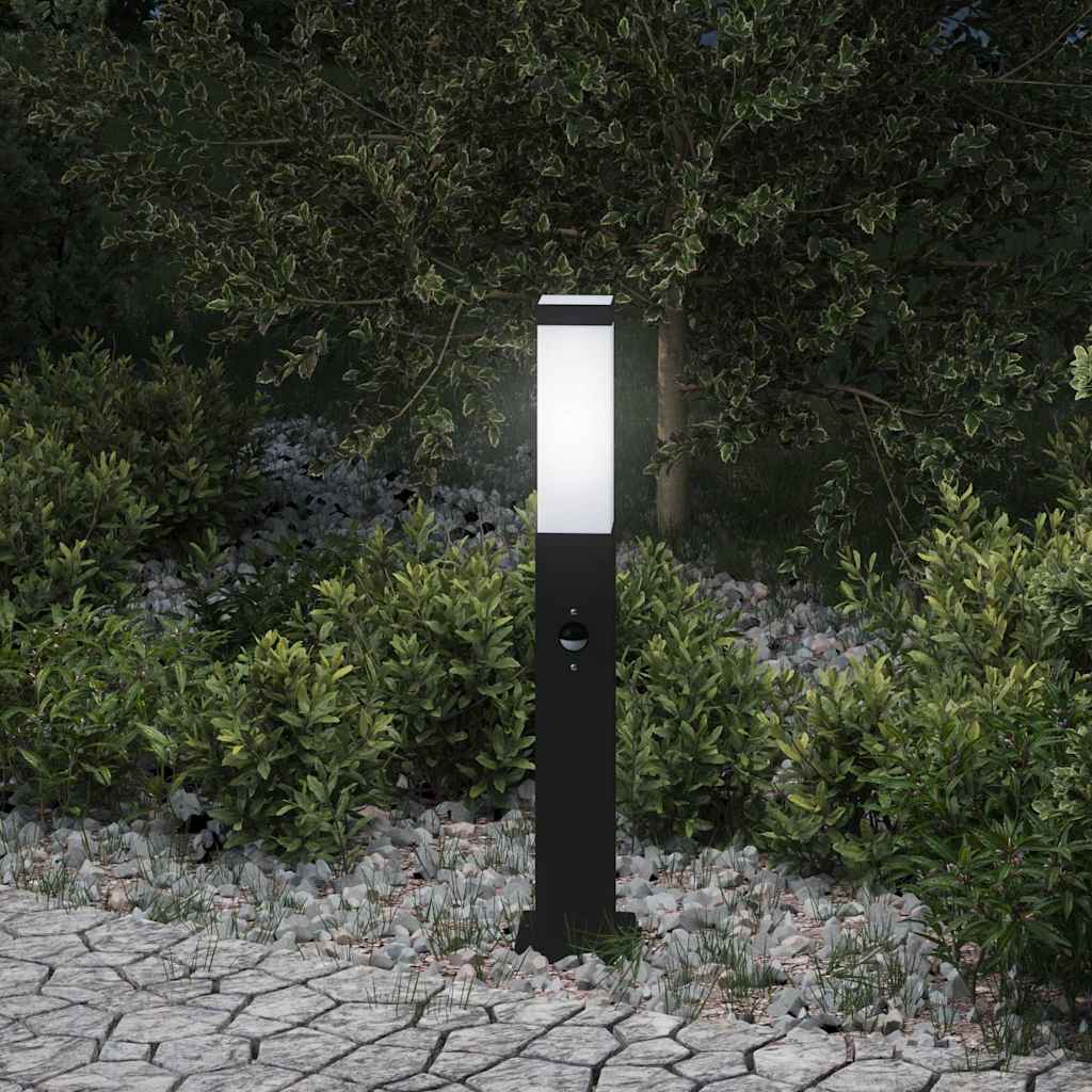 pullertlampe med sensor 50 cm sort IP44