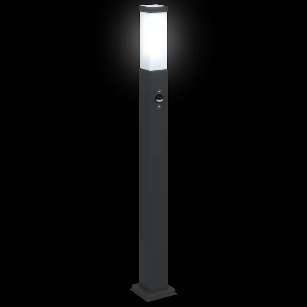 pullertlamper med sensor 3 stk. 80 cm sort IP44