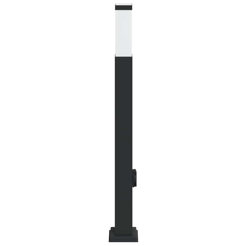 pullertlampe med stikkontakt 80 cm sort IP44