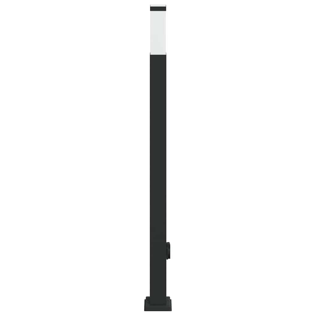 pullertlampe med stikkontakt 110 cm sort IP44