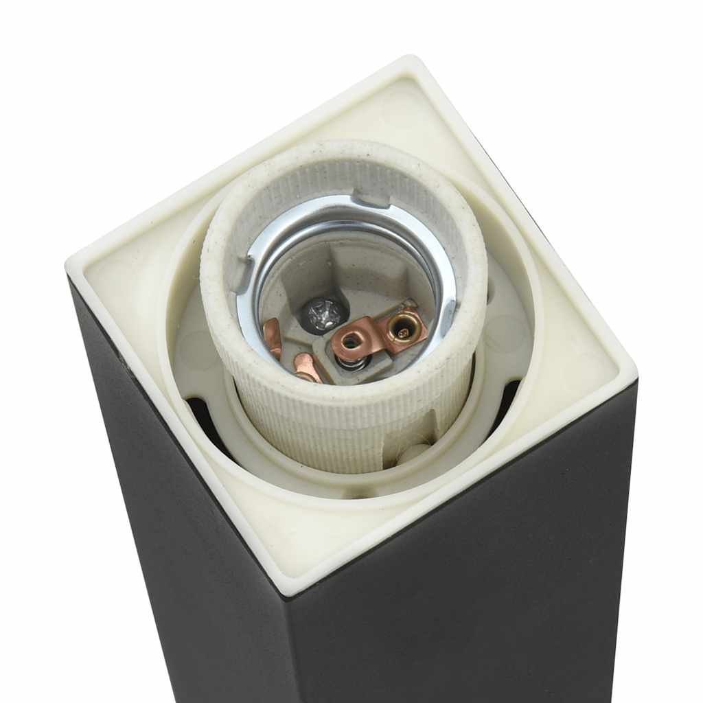 pullertlamper med sensor og stikkontakt 3 stk. 80 cm sort IP44