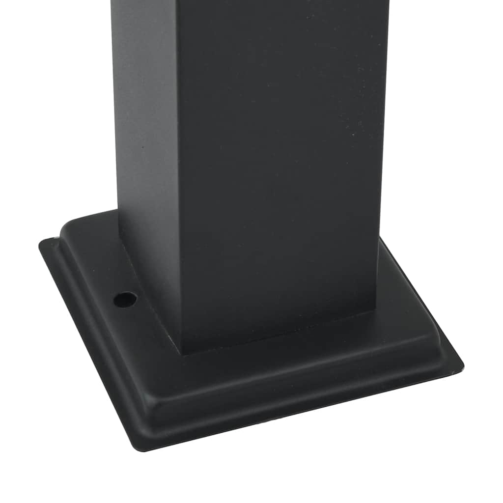 pullertlamper med sensor og stikkontakt 3 stk. 80 cm sort IP44