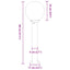 pullertlampe 80 cm rustfrit stål IP44