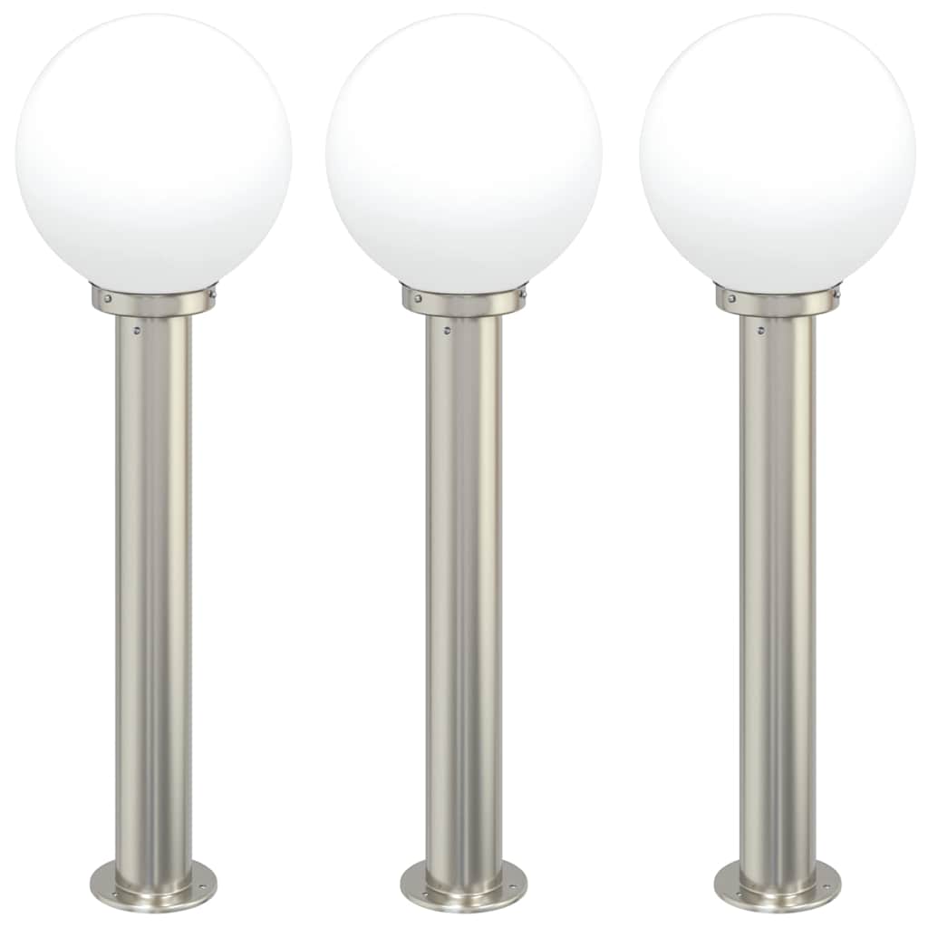 pullertlamper 3 stk. 80 cm rustfrit stål IP44
