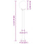 pullertlampe 120 cm rustfrit stål IP44