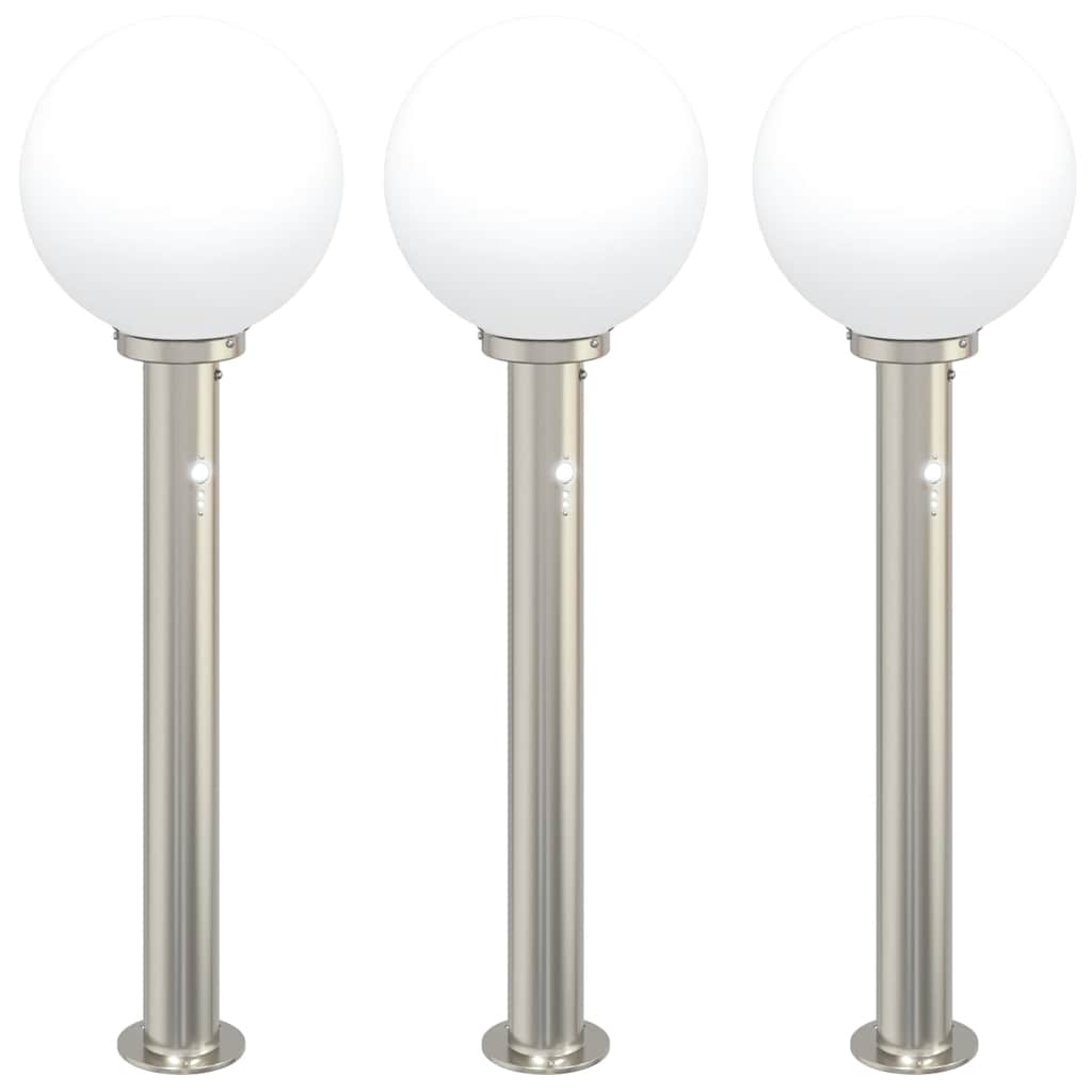 pullertlamper med sensor 3 stk. 80 cm rustfrit stål IP44