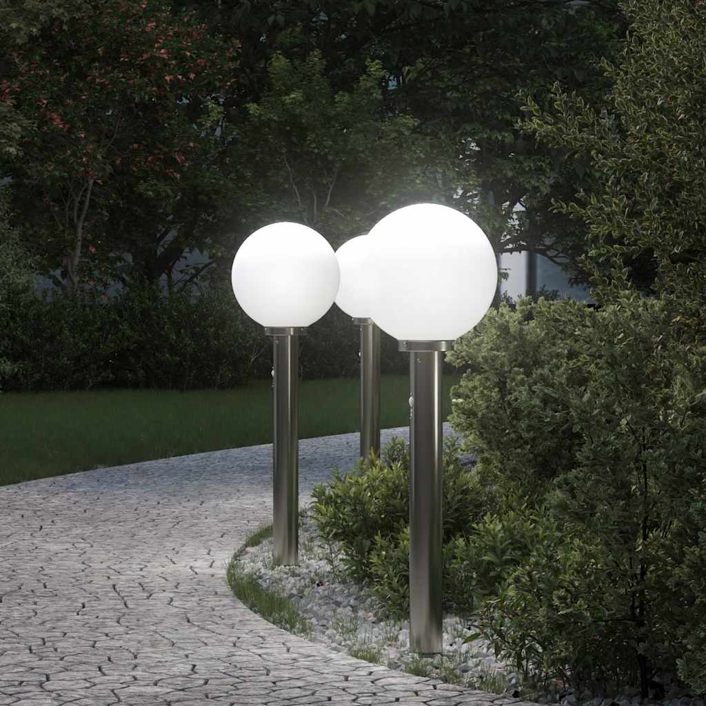 pullertlamper med sensor 3 stk. 80 cm rustfrit stål IP44