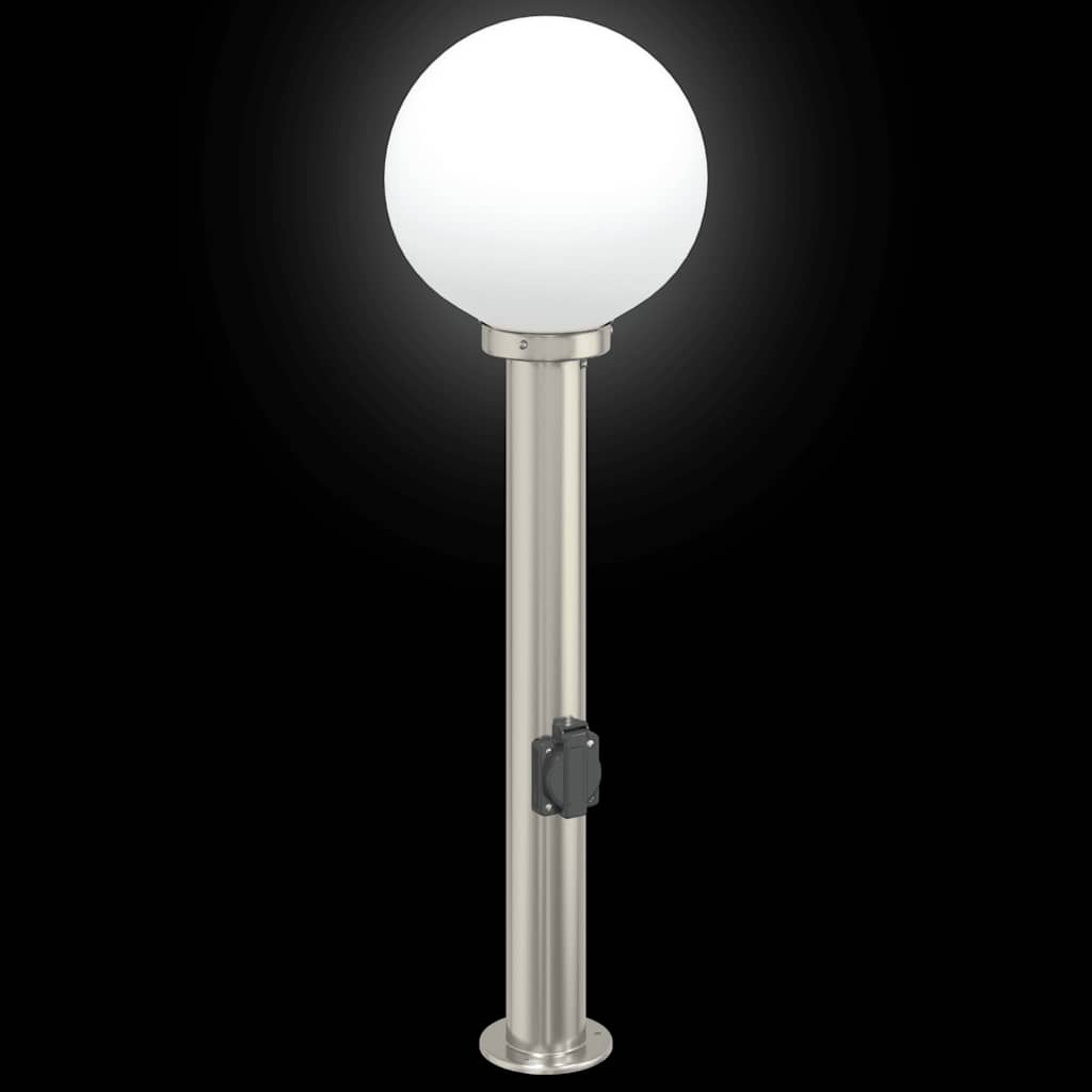 pullertlamper med stikkontakt 3 stk. 80 cm rustfrit stål IP44