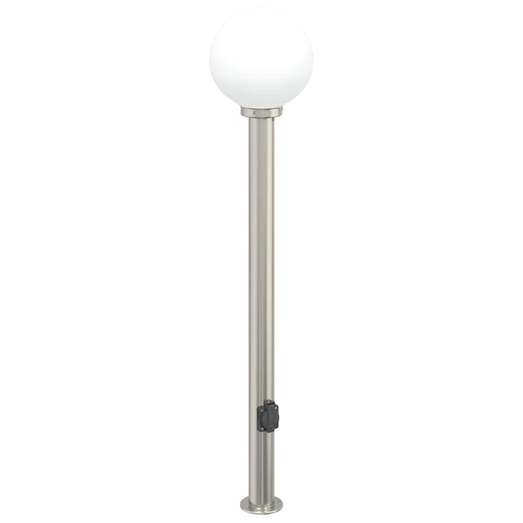 pullertlamper med stikkontakt 3 stk. 120 cm rustfrit stål IP44