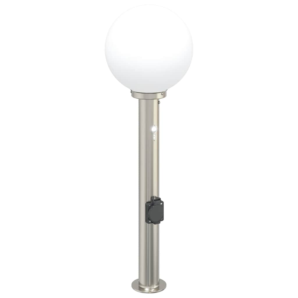 pullertlampe med sensor og stikkontakt 80 cm rustfrit stål IP44