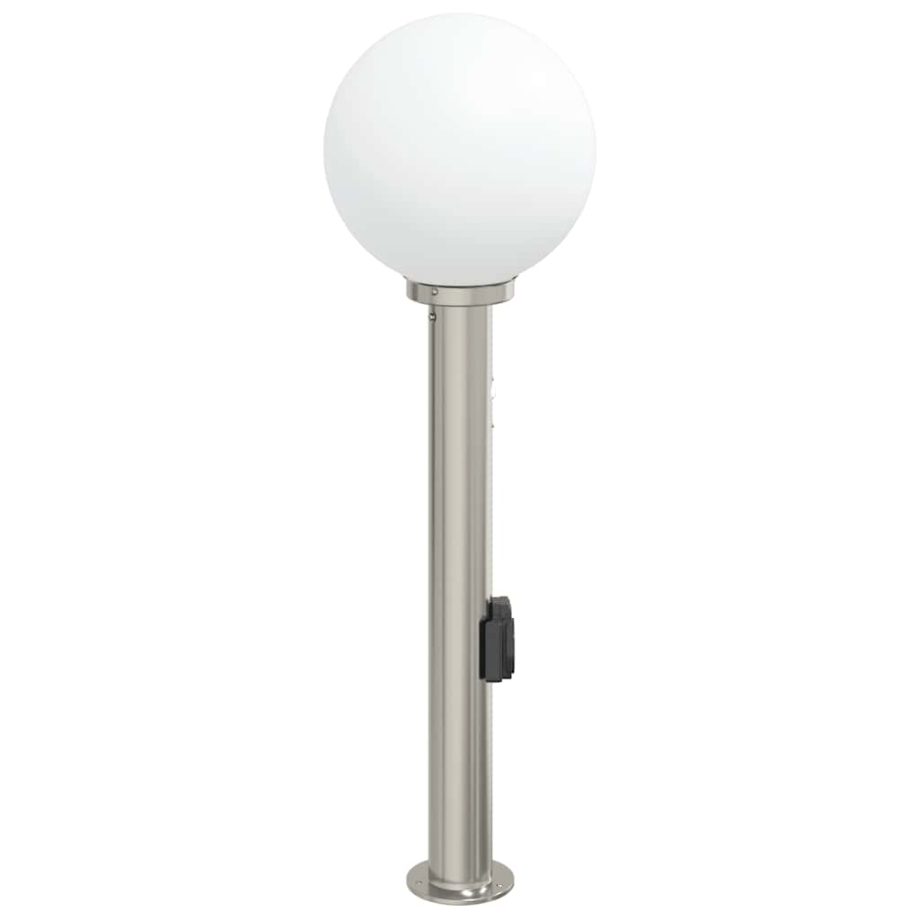 pullertlampe med sensor og stikkontakt 80 cm rustfrit stål IP44