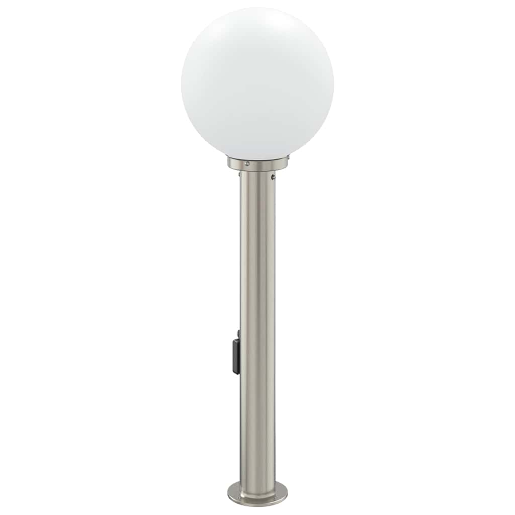 pullertlampe med sensor og stikkontakt 80 cm rustfrit stål IP44