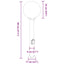 pullertlampe med stikkontakt 80 cm sort IP44