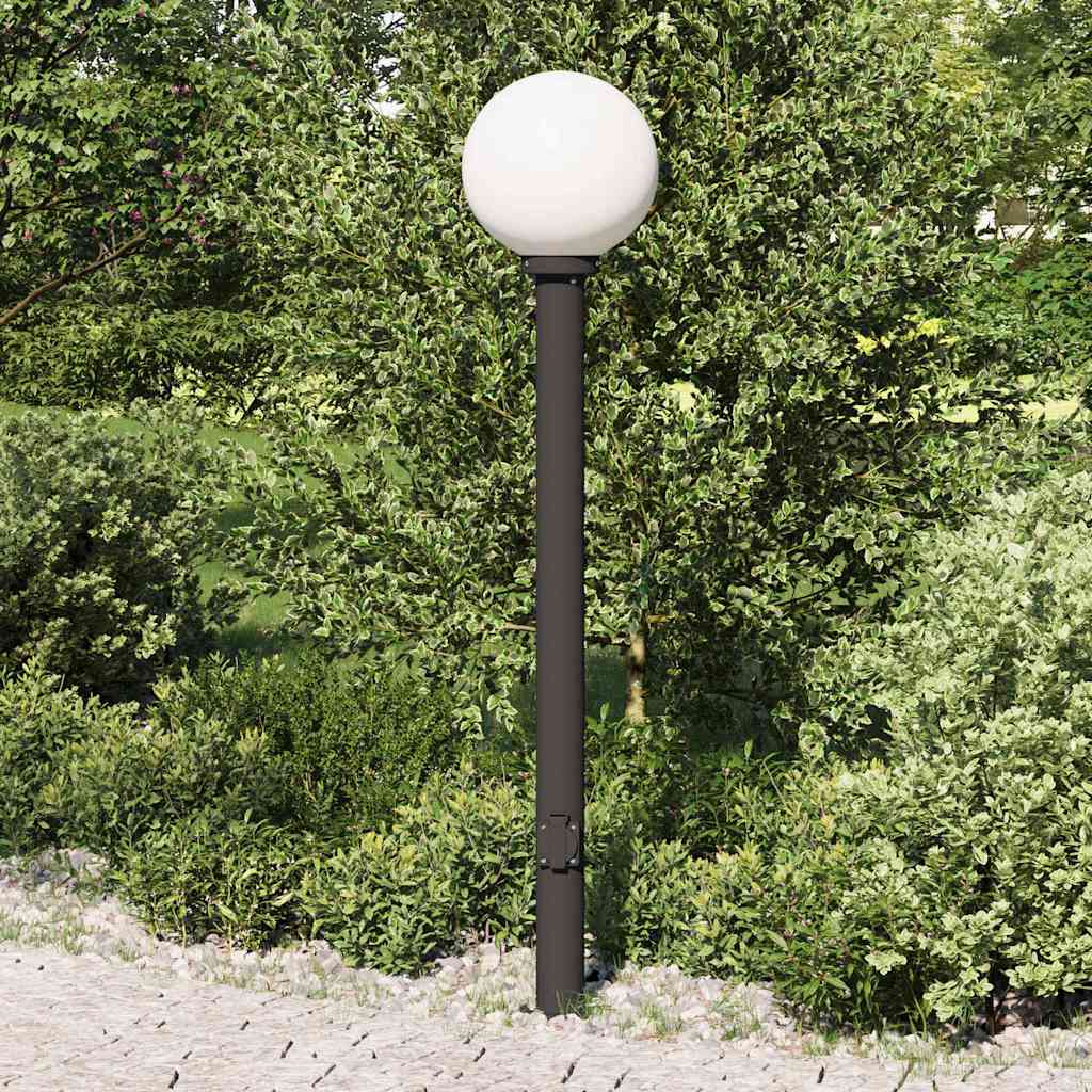pullertlampe med stikkontakt 120 cm sort IP44