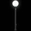pullertlamper med sensor og stikkontakt 3 stk. 120 cm sort IP44