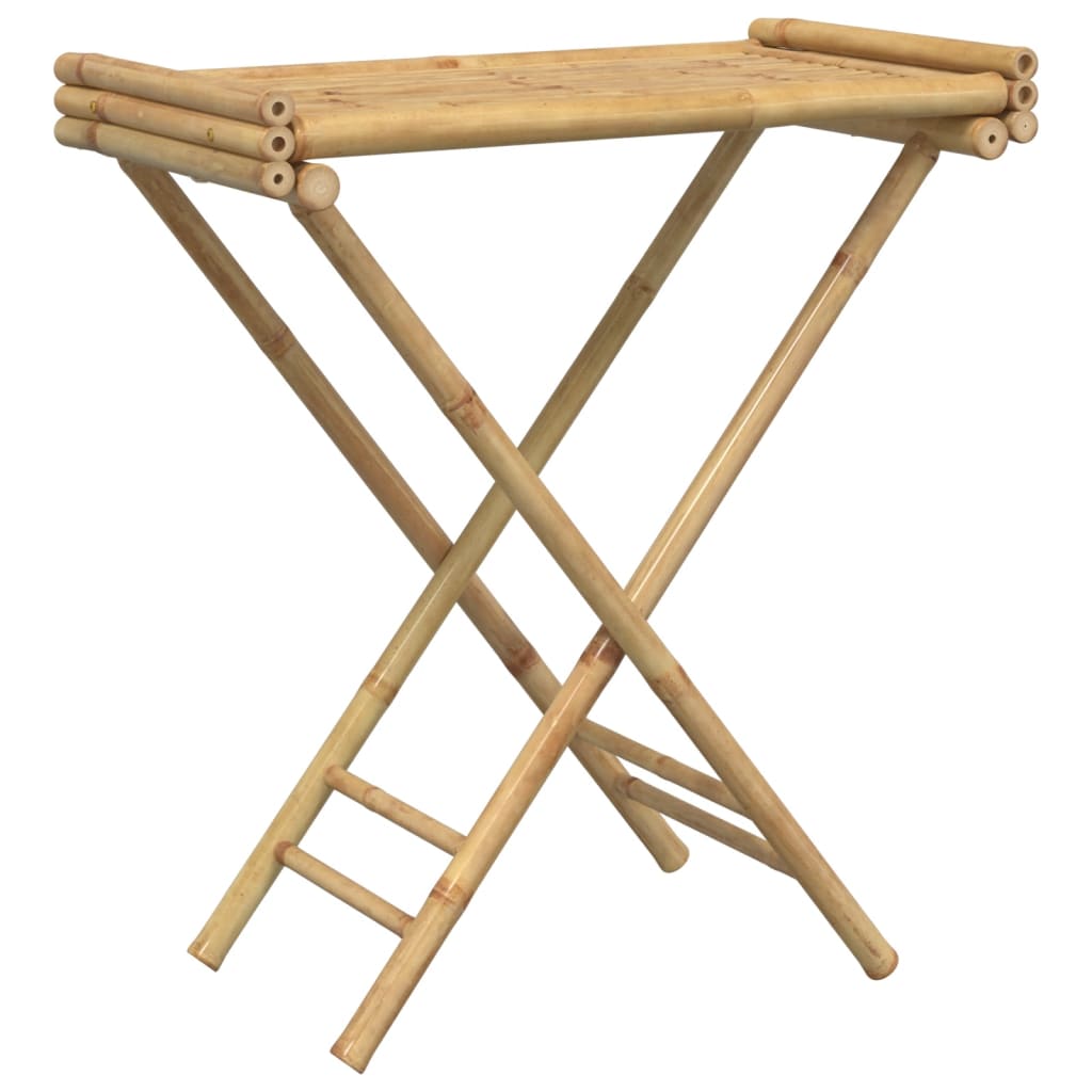 foldbart bakkebord 70,5x42,5x80 cm bambus