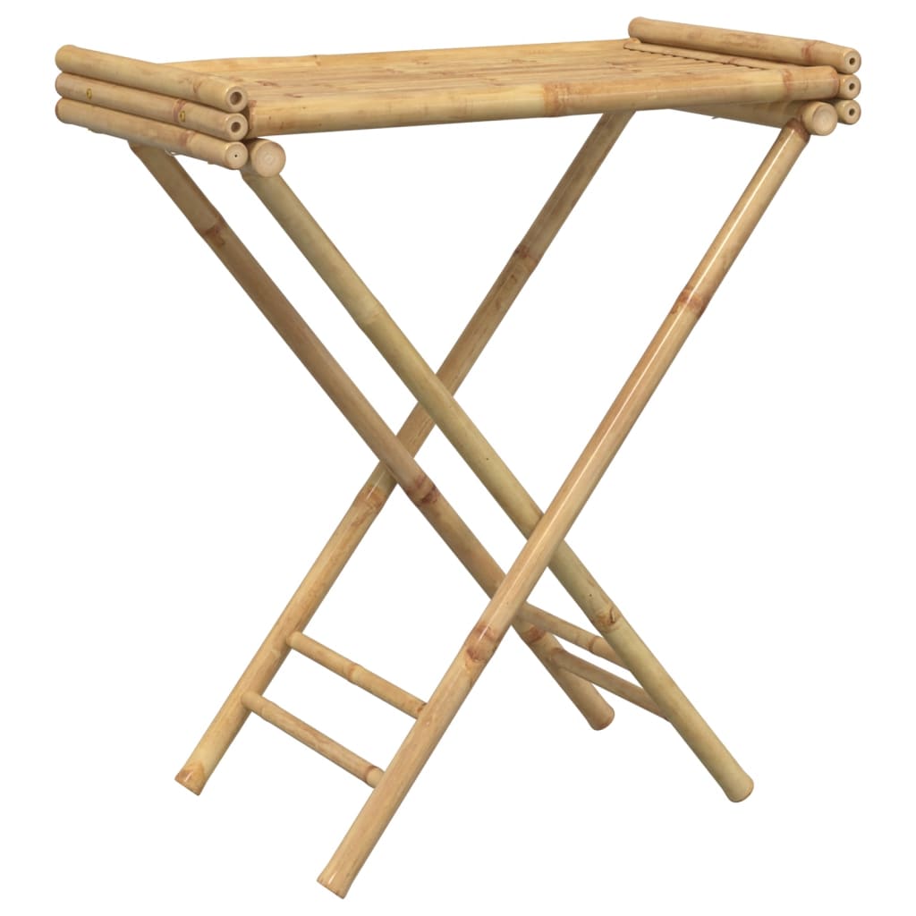 foldbart bakkebord 70,5x42,5x80 cm bambus