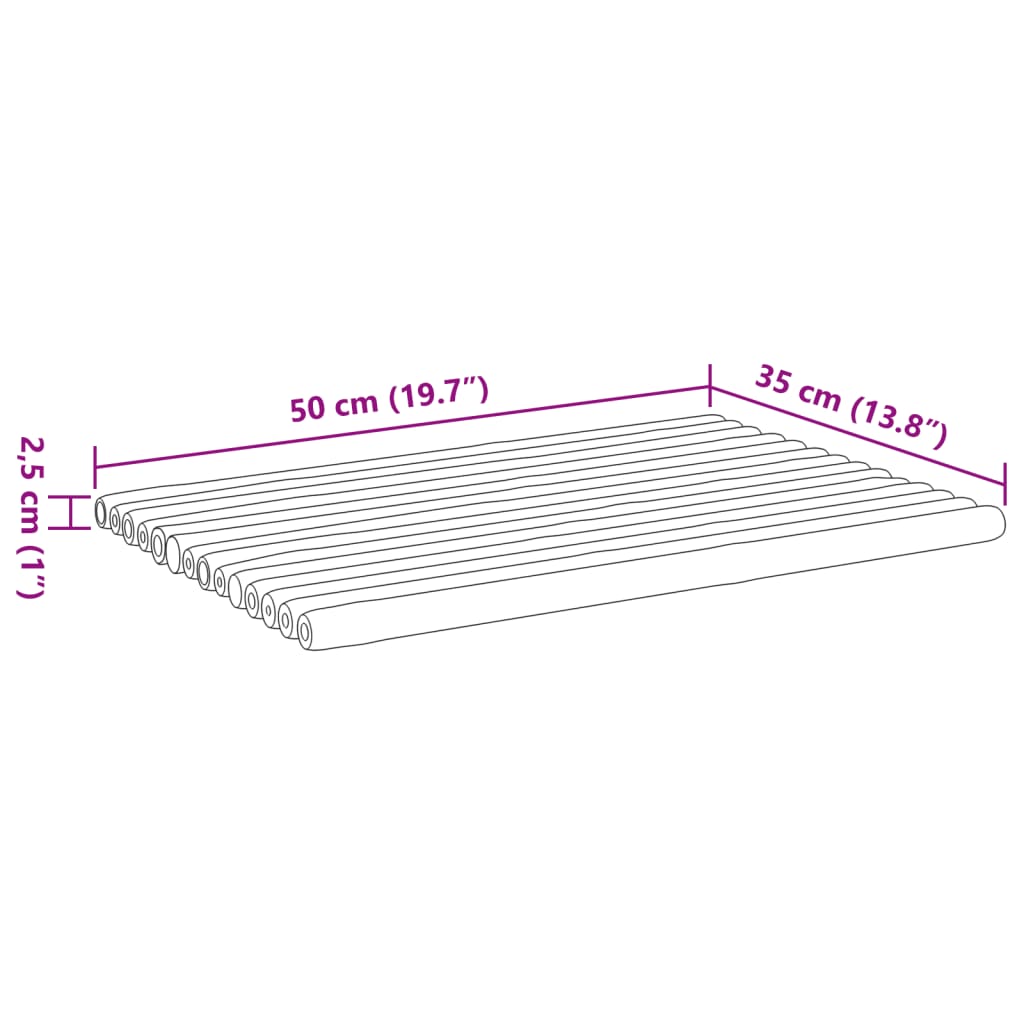 bademåtter 2 stk. 50x35 cm bambus