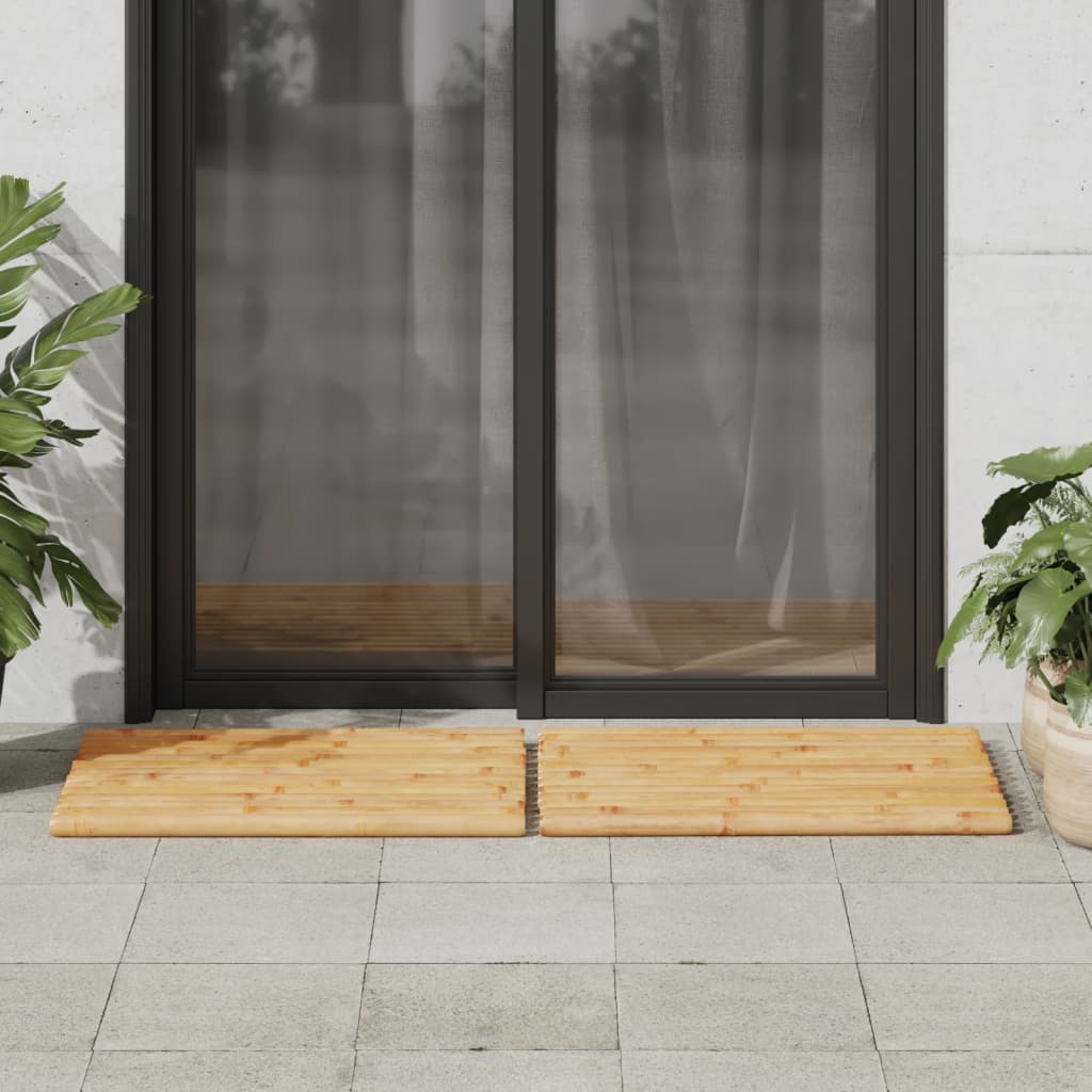 bademåtter 2 stk. 70x50 cm bambus