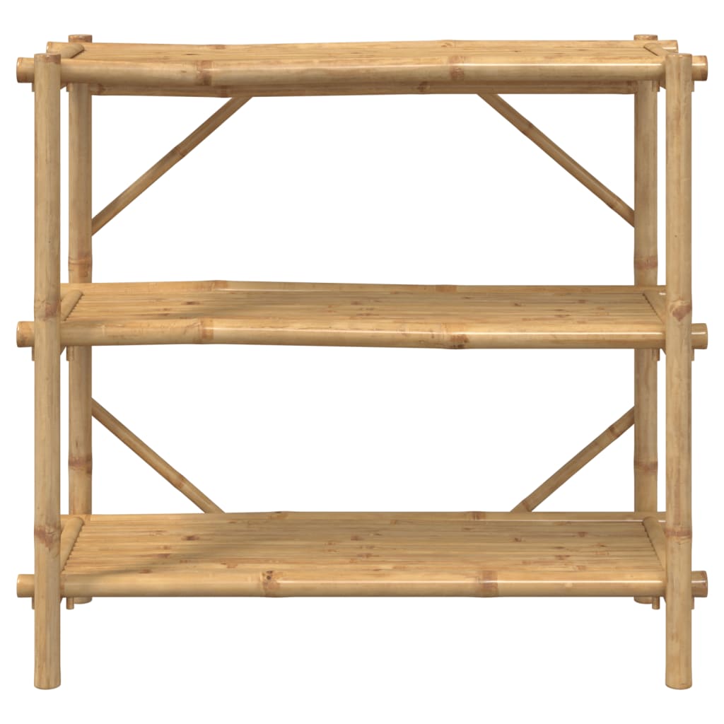 reol med 3 hylder 100x40x90 cm bambus