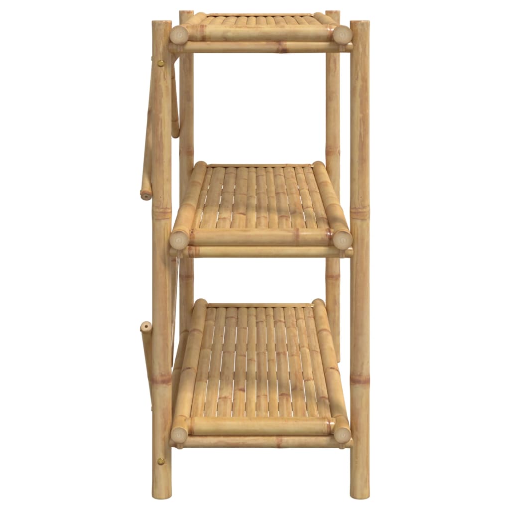 reol med 3 hylder 100x40x90 cm bambus