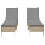 liggestole 2 stk. med hynder polyrattan beige