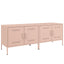 tv-borde 2 stk. 68x39x50,5 cm stål lyserød