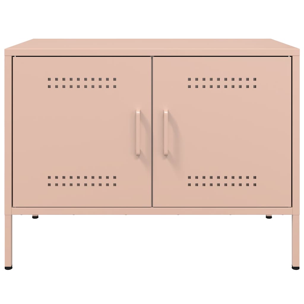 tv-borde 2 stk. 68x39x50,5 cm stål lyserød