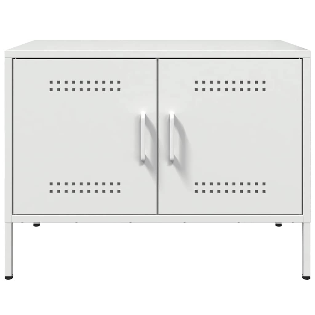 tv-bord 68x39x50,5 cm stål hvid
