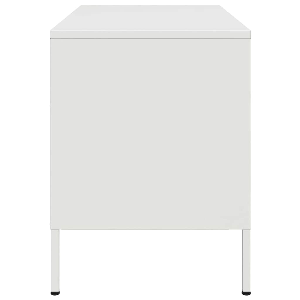 tv-bord 68x39x50,5 cm stål hvid