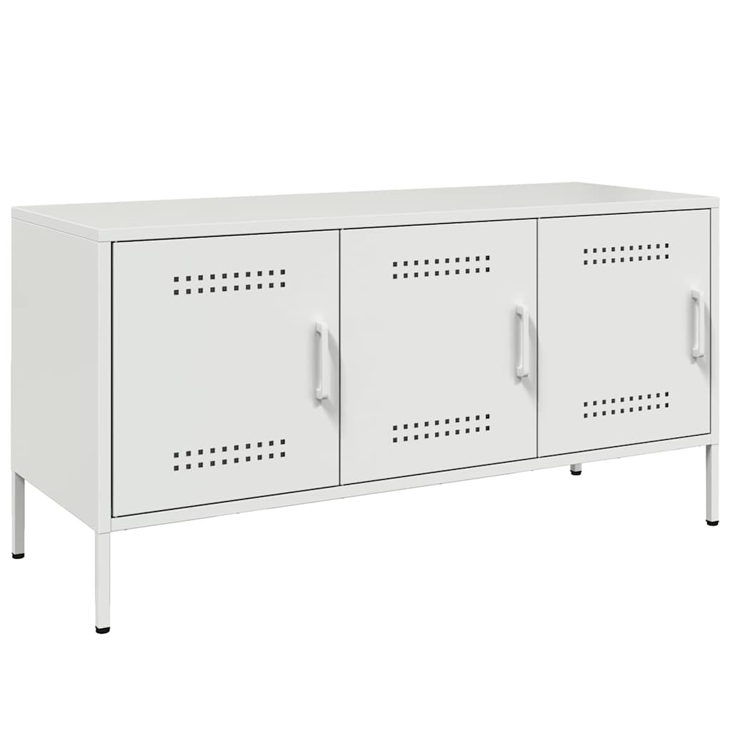 tv-bord 100,5x39x50,5 cm stål sort