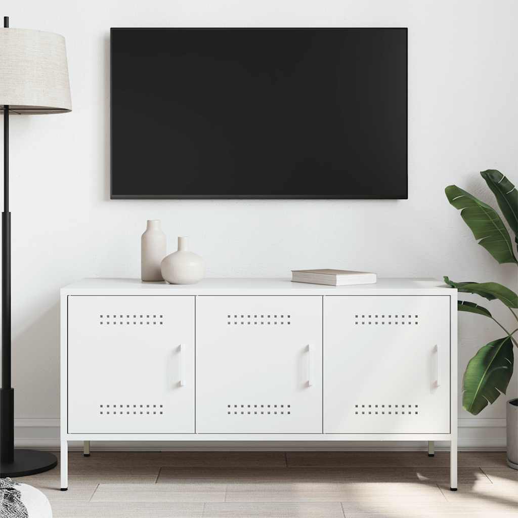 tv-bord 100,5x39x50,5 cm stål sort