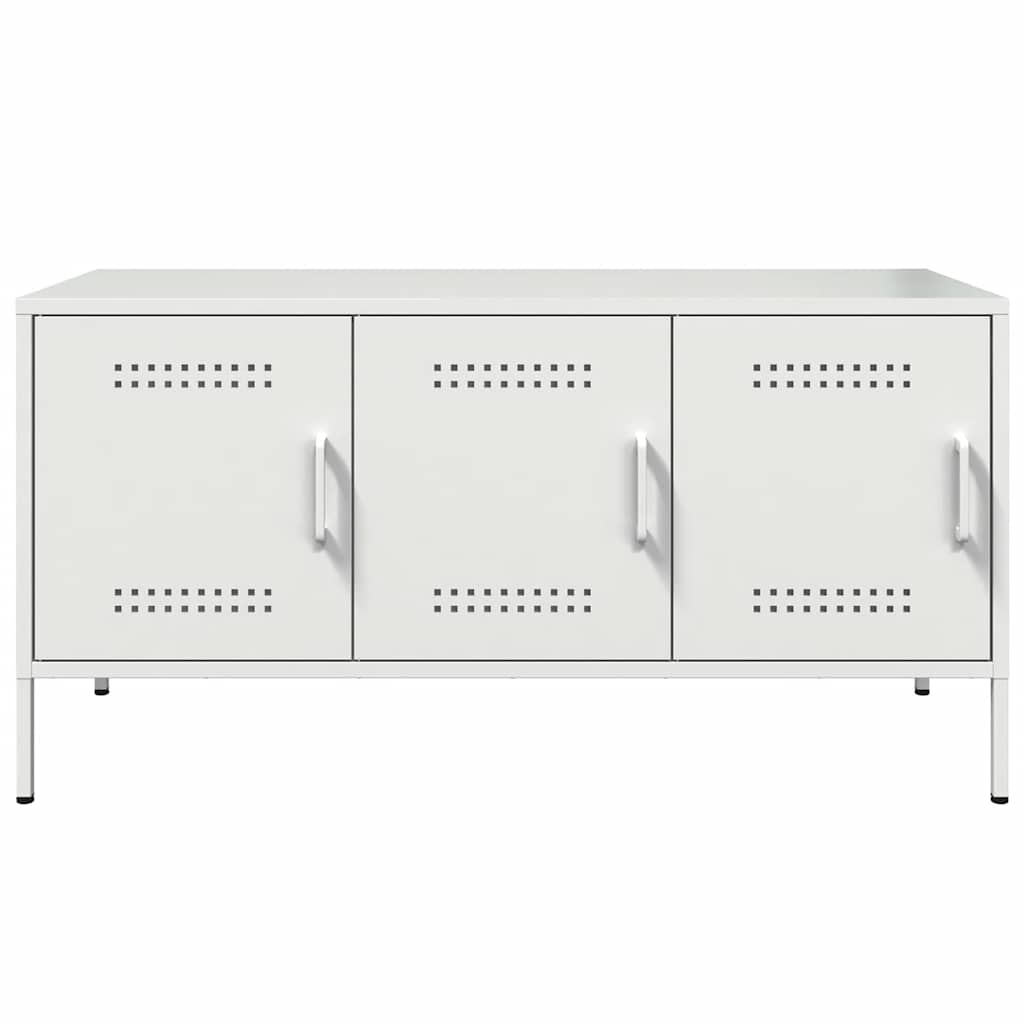 tv-bord 100,5x39x50,5 cm stål sort