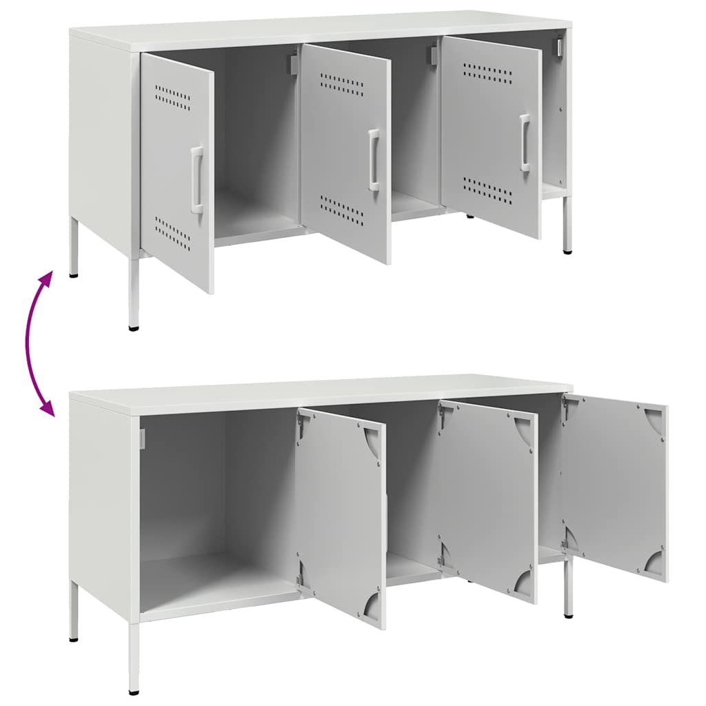 tv-bord 100,5x39x50,5 cm stål sort