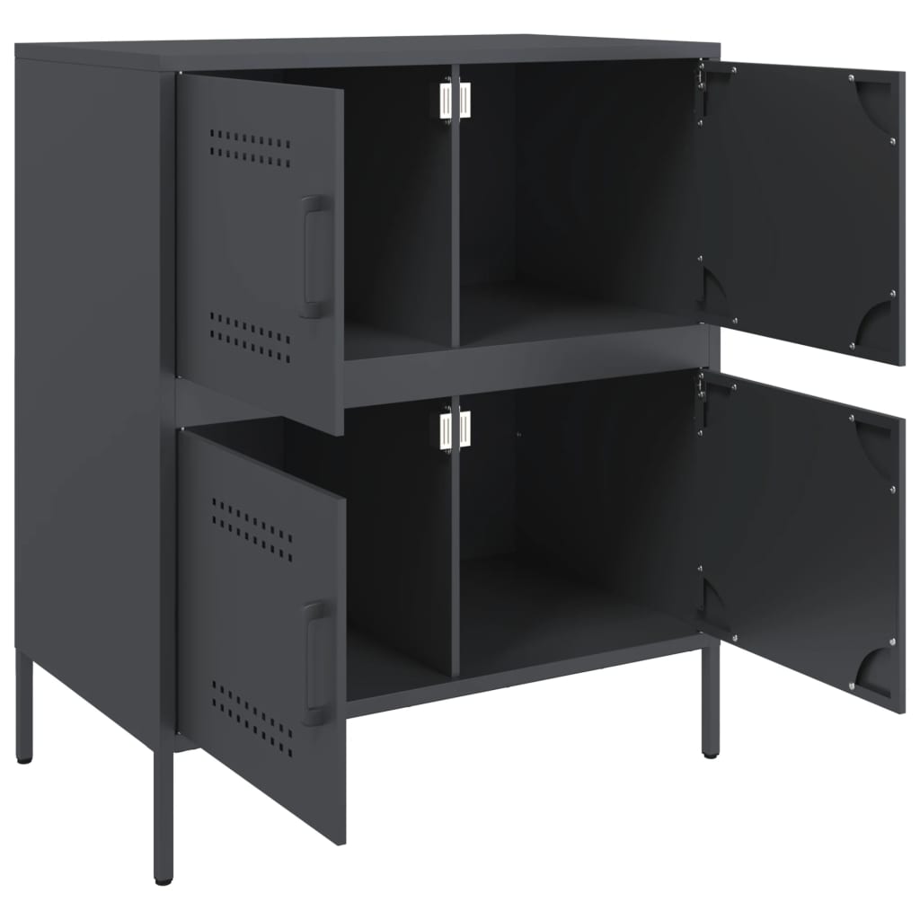 skab 68x39x79 cm stål antracitgrå