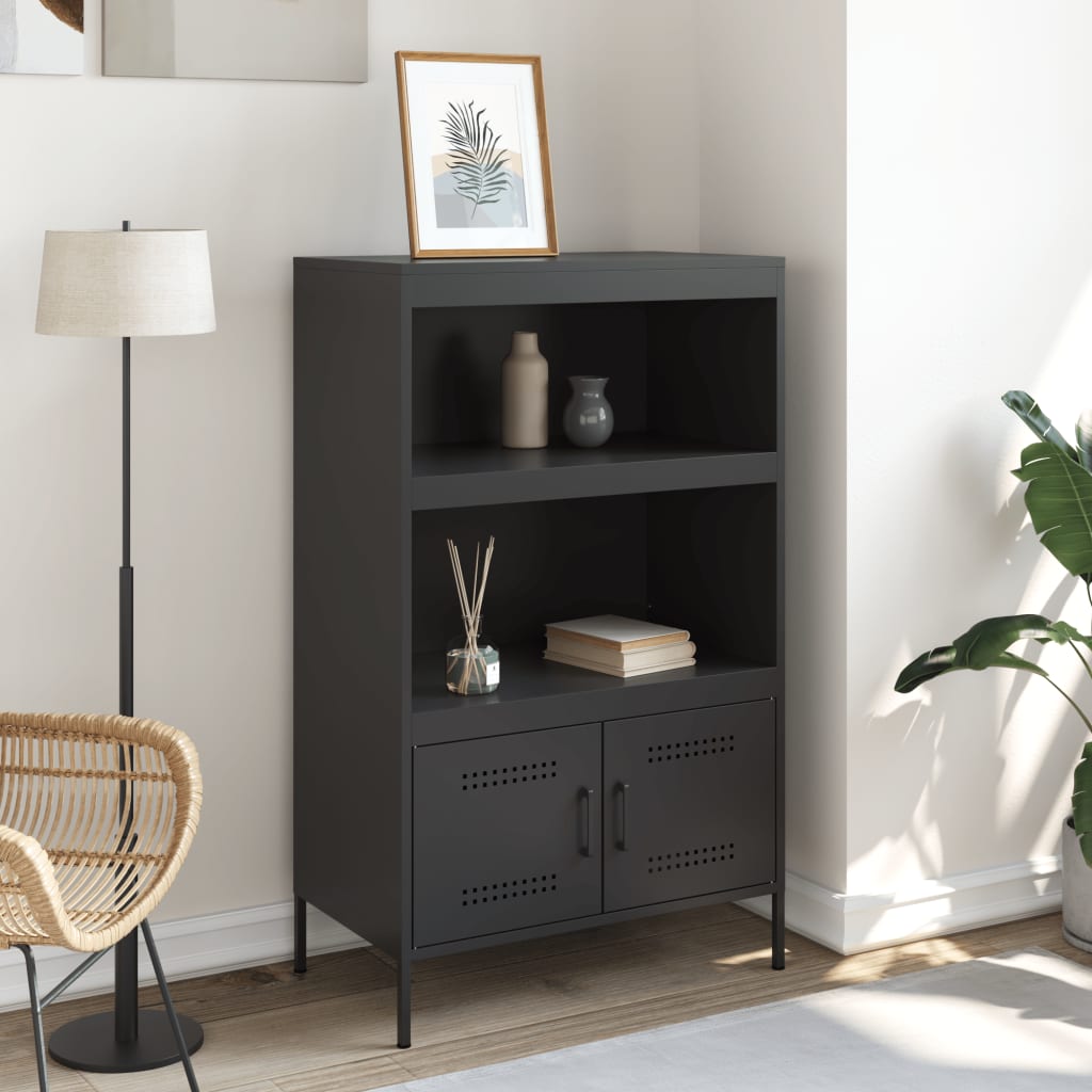højskab 68x39x113 cm stål sort