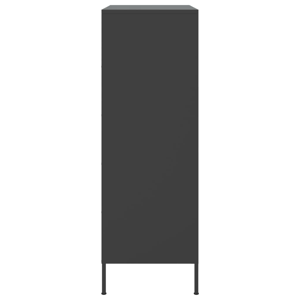 højskab 68x39x113 cm stål sort