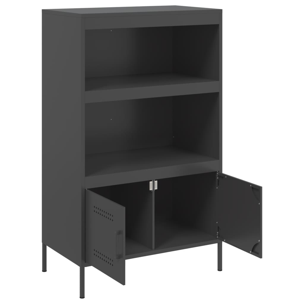 højskab 68x39x113 cm stål sort