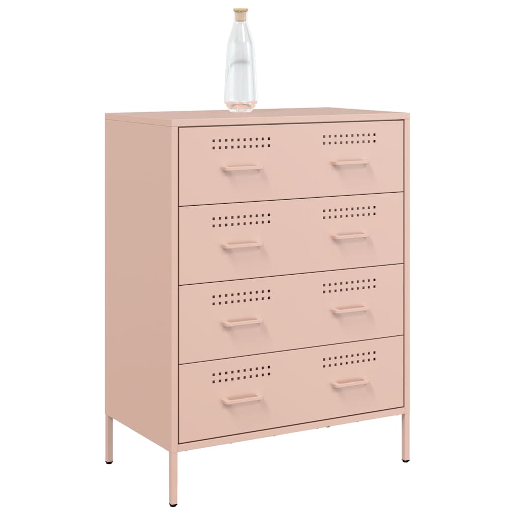skab 68x39x89 cm stål lyserød