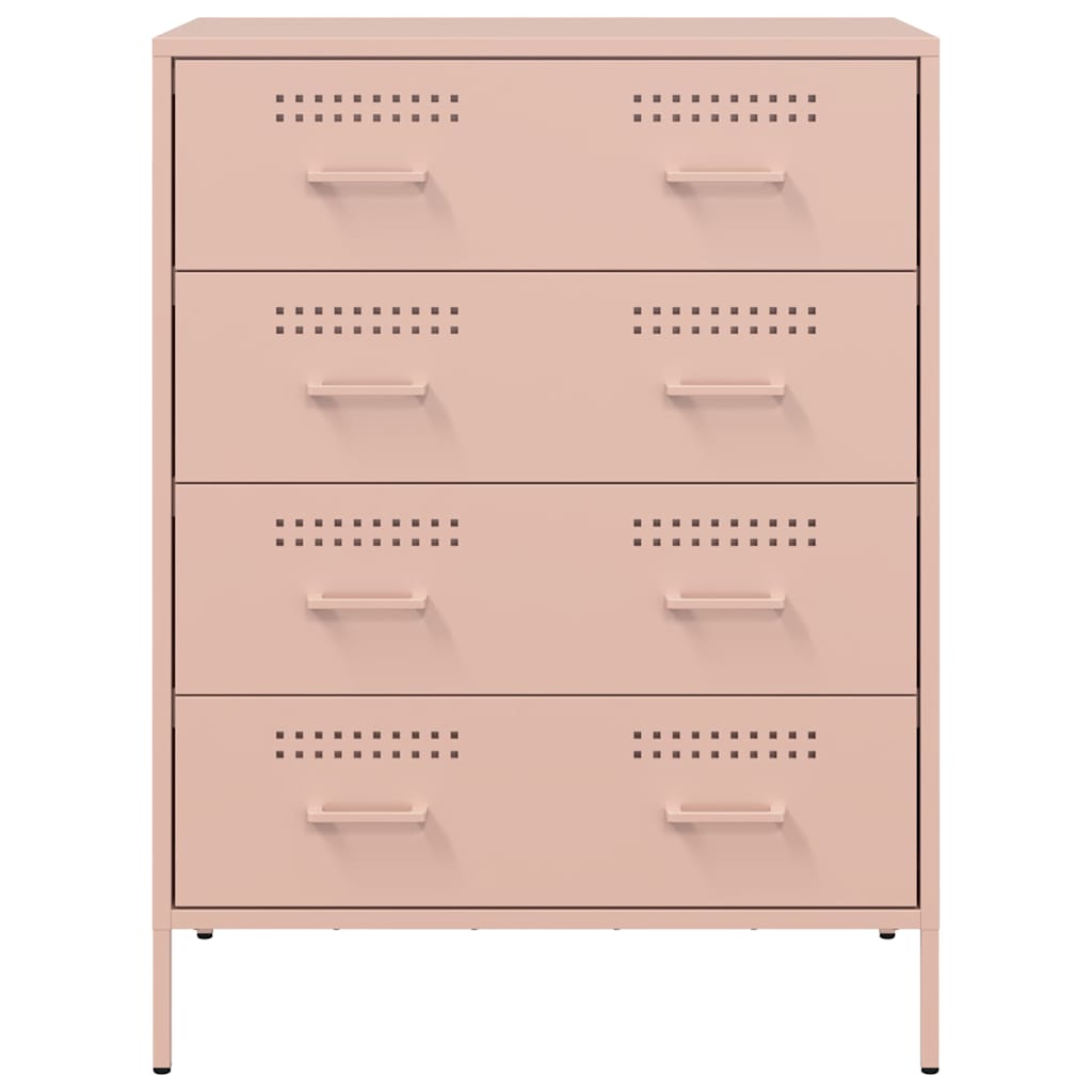 skab 68x39x89 cm stål lyserød