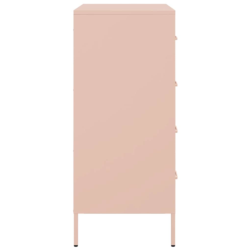 skab 68x39x89 cm stål lyserød