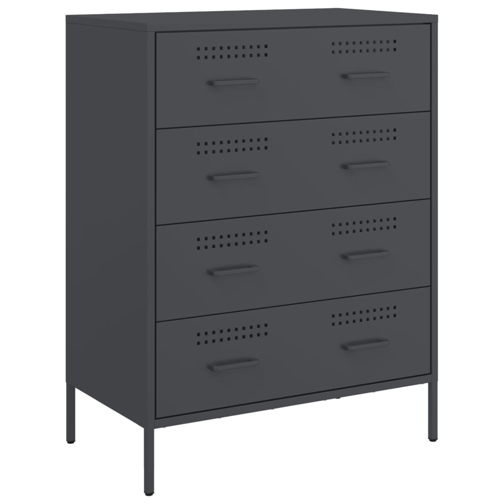 skab 68x39x89 cm stål antracitgrå