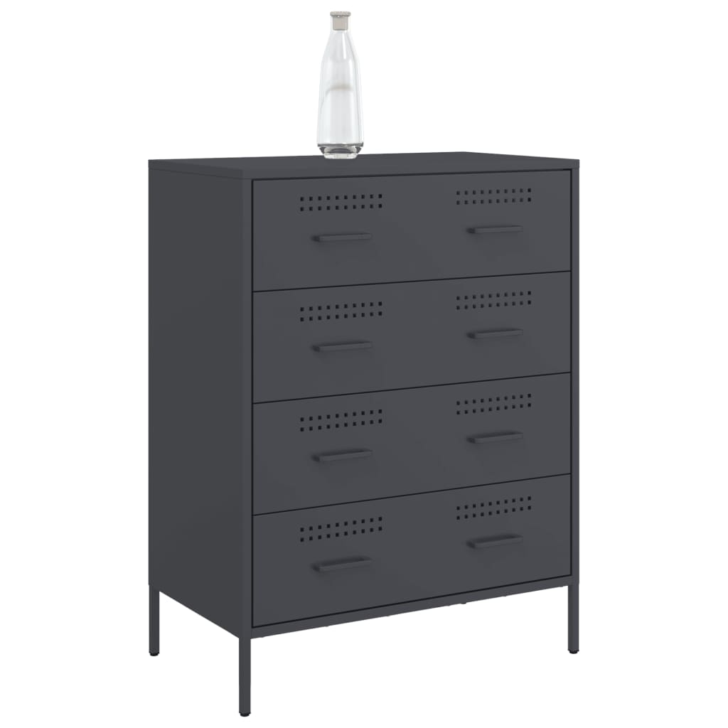 skab 68x39x89 cm stål antracitgrå