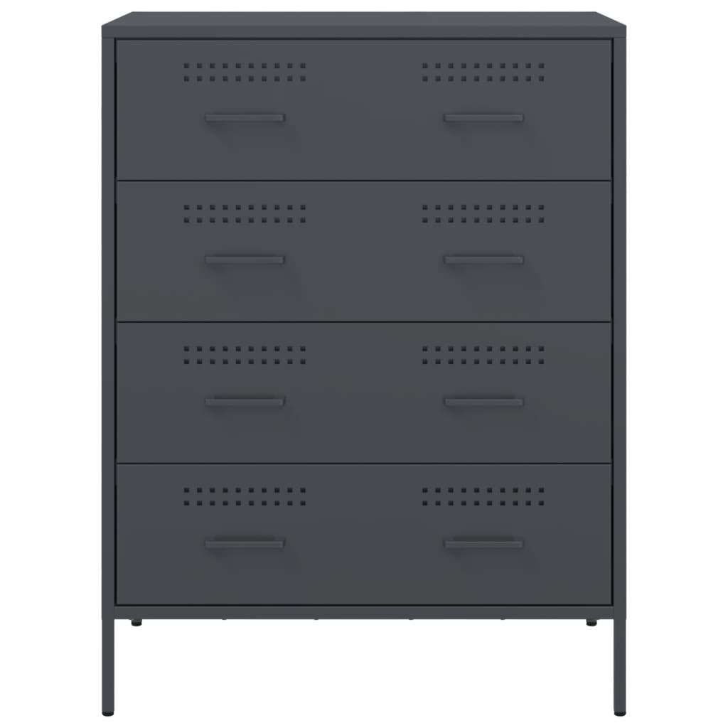 skab 68x39x89 cm stål antracitgrå