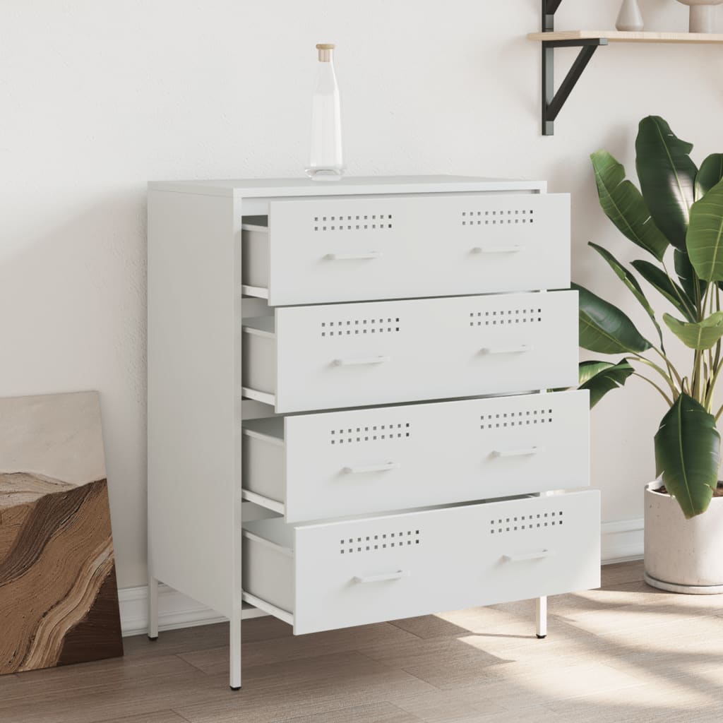 skab 68x39x89 cm stål hvid